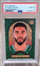 2024-25 Panini Mosaic Micro Mosaic Jayson Tatum Celtics Insert #3 PSA 10 GEM picture