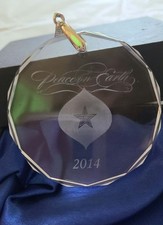 Rare Dallas Cowboys Staff Issued Cut Crystal 2014 XMas Ornament  picture