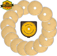 15 Pack 45mm Titanium Rotary Cutter Blades Fits Olfa Fiskars Sharp Durable picture