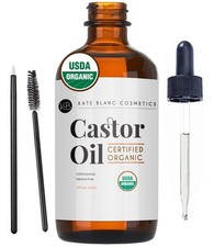 Kate Blanc Cosmetics Castor Oil Organic for Hair, Lashes, Face (2oz), 100% Pure, picture