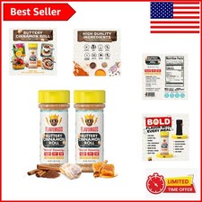 Delightful 2 Bottles  Buttery Cinnamon Roll Seasoning; Pure Flavor Bliss picture