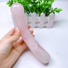 18cm Large Size Natural Rose Quartz Crystal Yoni Massage Stick Reiki Gemstone picture