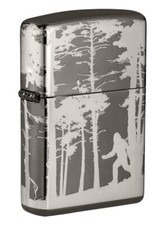 Zippo Big Foot Sasquatch in The Woods 360° Design Black Ice 49247 picture
