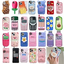 3D Cute Cartoon Silicone Phone Case For iPhone 17 Pro Max 16 15 14 13 12 11 Plus picture