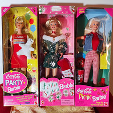 Barbie Coca-Cola Lot of 3 Party/Festive Season/Picnic Special Edition NRFB 1997 picture