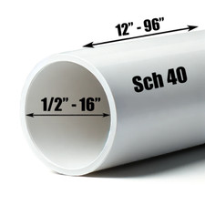 Schedule 40 PVC Pipe (Sch 40) - Cut to Custom Length picture