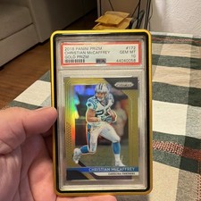 2018 Panini Prizm Christian McCaffrey Panthers #172 Gold Prizm /10 PSA 10 07/10 picture