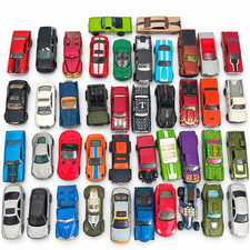 42pc Mixed Diecast Toy Car Lot Hot Wheels Matchbox Style Cars Trucks Loose Used picture