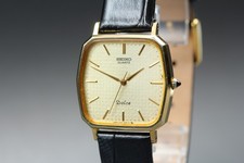Vintage 1988 [Near MINT] Seiko Dolce 7731-5120 Gold Quartz 28mm Mens Watch JAPAN picture