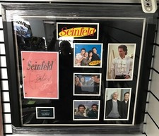 JERRY SEINFELD & LARRY DAVID SIGNED FULL SCRIPT FULL CUSTOM 32X33 Framed W/ COA picture