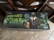 Spirit Halloween Barnyard Butcher Animatronic Rare Retired Original Box Works picture