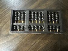 Abacus Calculator Flying Eagle 11-pole, 77-bead Lacquer Wooden picture