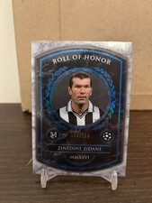 25-26 Topps Museum UEFA Zinedine Zidane Roll of Honor SP Sapphire #d /150 picture