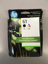 2PK Genuine HP 61 Black & 61 Color DeskJet 1050 2510 2549 3050 3055 3510 3512 picture
