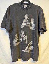Vintage 90s 2Pac Triple Graphic Rap Tee Tornado Activewear Size XL Grail picture