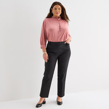Liz Claiborne Women's Emma Mid Rise Plus Size Stretch Straight Ankle Pants picture