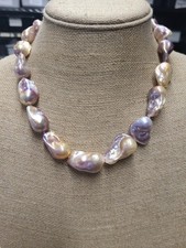 Genusis™ Multi-Color Freshwater Pearl 14k Yellow Gold Over Silver 20 Inch Strand picture