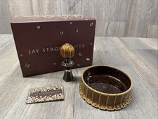 JAY STRONGWATER DECO TORTOISE JUNGLE WINE BOTTLE COASTER W/ STOPPER picture