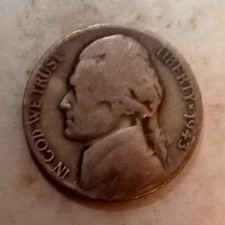 1943-P Jefferson 5C Wartime Nickel Silver 0.35 Fineness KM#192 picture