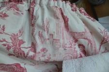 Pair of antique French pure cotton toile de Jouy curtains picture