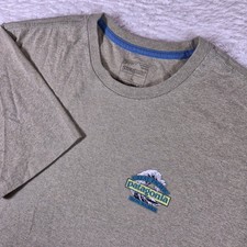 Patagonia Responsibili-Tee Great Pacific Iron Works Mens L Beige 37873 s/s Tee picture