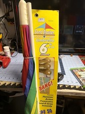 Vintage Rio Beach Rainbow Beach Umbrella New In Box Rare Look picture