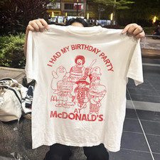 90s McDonalds Birthday Party T-Shirt Vintage Retro Graphic Tee S-5XL picture