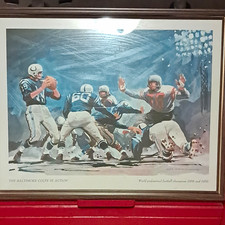 Vintage 1960 Baltimore Colts In Action Framed Print George Menkel Natty Boh picture