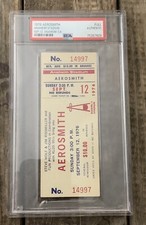 (PSA AUTHENTIC) 1976 AEROSMITH “FULL TICKET” ANAHEIM STADIUM *UNDER-GRADED🔥 picture