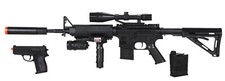 P1158D M4 SPRING AEG VERTICAL GRIP LASER ADJUSTABLE STOCK AIRSOFT RIFLE & PISTOL picture