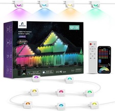 APPECK RGBW Permanent Outdoor Lights 300ft, 40ML, with 216 LED Bulbs, White picture