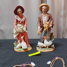 porcelain Homco farmer and wife. 60s-70s picture