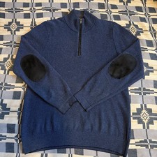 Luciano Barbera Cashmere 1/4 Zip Sweater Italy Size 50 picture