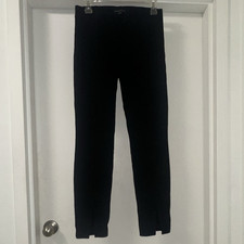Saks Fifth Avenue Women's Black Solid Ankle Pants Rayon/Nylon/Spandex Sz S picture