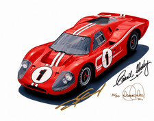 Ford GT40  MK IV by Danny Day  Autographed by  Dan Gurney and Carroll Shelby picture