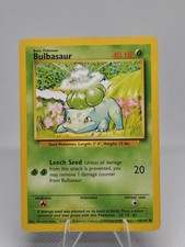 Bulbasaur 44/102 Common Base Set Unlimited Pokemon Moderately Played picture