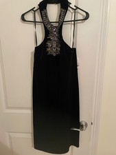 NWT Laundry women's black velvet dress picture