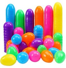 Plastic Easter Eggs Packs 300/400/500 In Bright Solid Assorted Colors picture