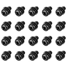 20pcs M4x8mm Phillips Machine Screws with Spring Washer and Plain Washer picture