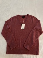 NWT Quince Mongolian Cashmere V- neck sweater, women size M, heather shaded  picture