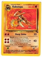 Pokemon TCG Kabutops 24/62 Rare Fossil Unlimited VLP picture