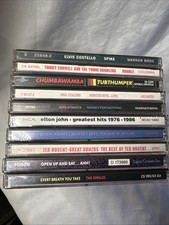 Classic Rock Cd Lot Phil Collins Dire Straits Elvis Costello Elton John Nugent  picture
