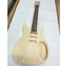 DIY One set of unfinished electric guitar: basswood body, maple neck, rosewood picture