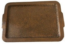 Antique NA Sunburst Arts and Crafts Copper Hammered Primitive Tray 580 Grams picture