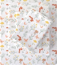 Vintage Butterfly Floral Queen Sheet Set - Soft Microfiber 4-Piece Ensemble picture