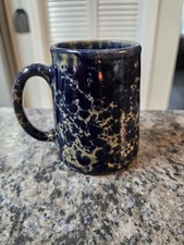 Bennington Potters Blue Agate Coffee Handmade S1 Mug Ceramic Vermont USA picture