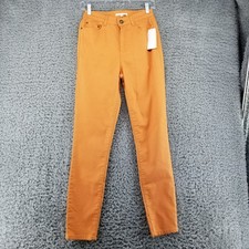 Copper Key Jeans Womens 1 Straight Leg Orange Stretch Denim *NWT* picture