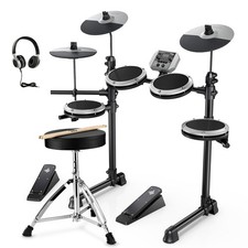 Donner DED-80 Electric Drum Set 5 Drum 3 Cymbal With Throne Headphone 180 Sounds picture