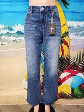 Nwt Flamingals Straight Leg Medium Wash Jeans size Medium,  #82241- 28 Inseam picture