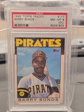 1986 Topps Traded Barry Bonds #11t PSA 8 (OC) picture